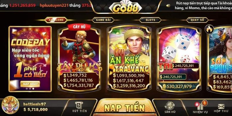 Từng bước tham gia cược tại cổng game Go88